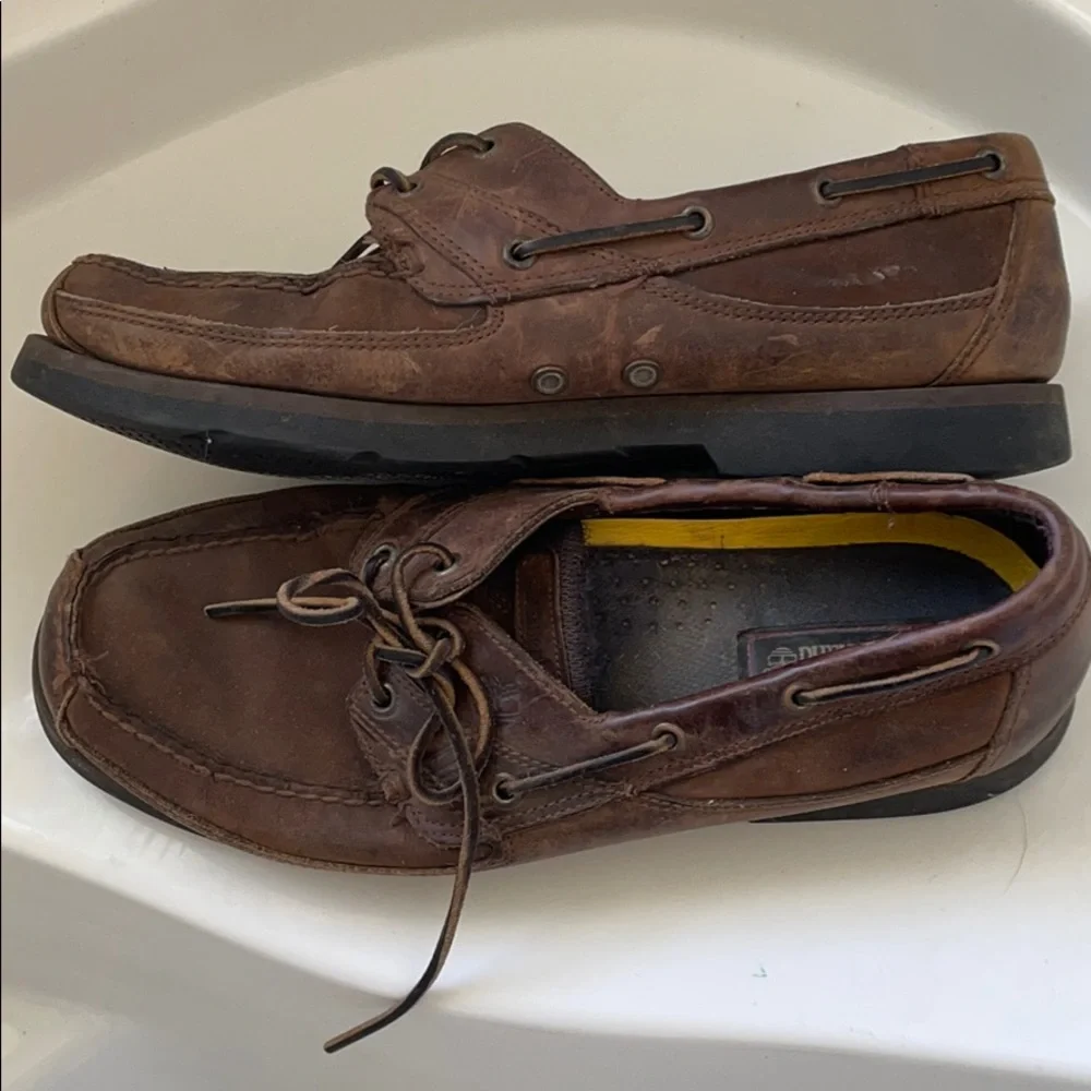 TIMBERLAND Leather Boat Shoes 12M